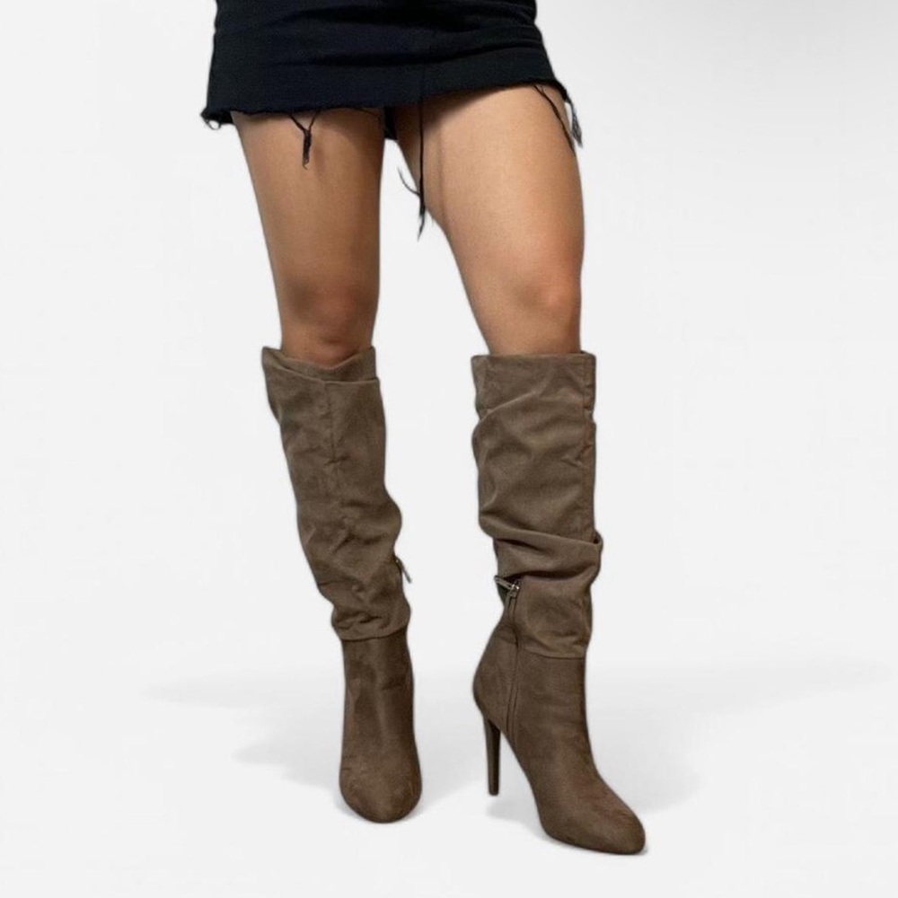 Elegant Brown Knee-High Women's Boots